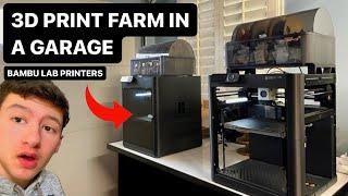 Garage 3D Print Farm - Bambu Lab and Prusa Printers