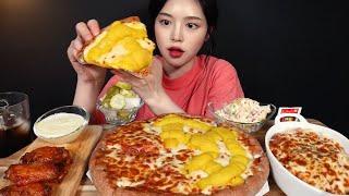 SUB)Pepperoni Pizza & Sweet Potato Pizza & Cheese Cream Pasta Mukbang ASMR Eating Sounds