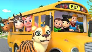 Las Ruedas del Autobús con Animales Compilación de Canciones Infantiles l Lalafun Tiempo de Animales