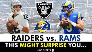 This Raiders vs. Rams Preview MIGHT Surprise You…