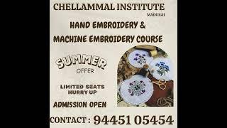 HAND,MACHINE EMBROIDERY,AARI EMBROIDERY COURSE BEST CHELLAMMAL INSTITUTE MADURAI-9445105454 #blouse