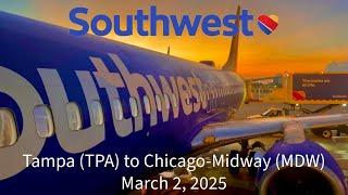 Southwest Airlines: Tampa to Chicago-Midway March 2, 2025