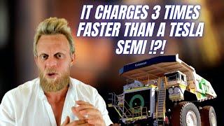 Mining company unveils 3MW fast charger for huge electric trucks