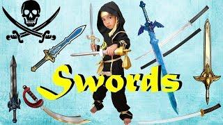 Toy SWORDS Collection | Ninja Sword | Lightsaber | Pirate Sword | Zelda Sword | LRH & Toys | Ryan