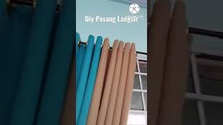 DIY pasang langsir | langsir eyelet | bosch gsb 120 li