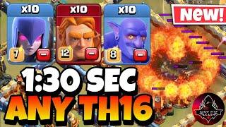 Effortless 3 Stars! TH16 Zap Quake Super Giant is the Easiest TH16 Attack Strategy in Clash of Clans