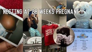 Vlogmas Day 19|Nesting at 28 weeks|cleaning , cooking| Build A Bear shopping