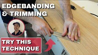 How To Edgeband & Trim Melamine | Edging Melamine Board | How To Apply Edgebanding Pro Tips