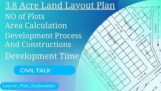 3.8 Acre Residential Layout Plan | Plots | Area | Development Time | Layout Development Process |