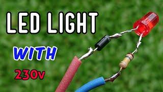 how to connect LED bulb to 230v AC / How to create LED light to 230v ac / electro max creation