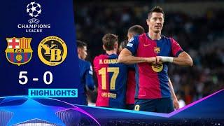 Barcelona vs Young Boys 5-0 HIGHLIGHTS | UEFA Champions League 2024