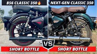 Short Bottle Vs Short Bottle Exhaust Sound Comparison Between Next Gen Classic 350&Bs6 Classic 350