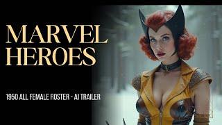 Marvel’s Lady Avengers 1950s Super Panavision 70 AI Trailer - All Female Roster