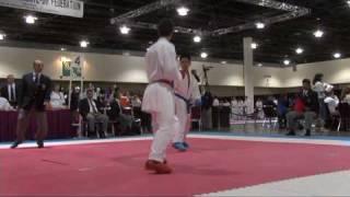 2009 USA-NKF National Team Trial ES519  Boys 16-17 Advanced Kumite -68 Kg  Ford vs Cornel