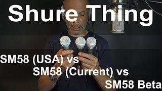 Shure SM58 (USA) vs Shure SM58 (Current) vs Shure SM58 Beta. Guest appearance - Shure KSM8.