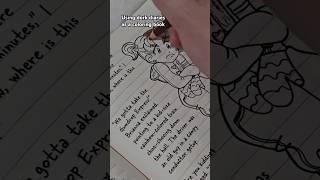 coloring a page in dork diaries  #youtubeshorts #art #coloring