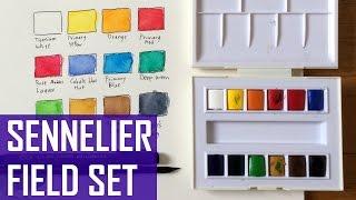 Sennelier 12 Pans Field Palette | Review and Demo (Colors & Mixes)