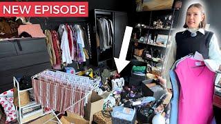 STRESSED by Clutter Mountain in her Bedroom  DECLUTTERING A CUTE AMSTERDAM APARTMENT