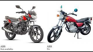 Bajaj Discover 125 vs Suzuki GN 125 Test specification comparison