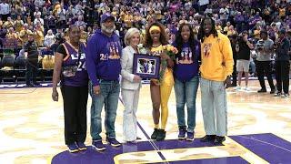 LSU SENIOR NIGHT Kim Mulkey honors her seniors