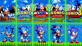 Evolution of Sonic Mania Mods (Sonic Time Twisted,Speedster Sonic,Toei Sonic,Modern Sonic,Sonic 3)