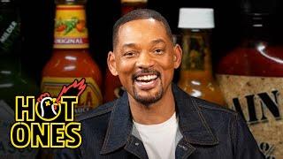 Will Smith Can't See While Eating Spicy Wings | Hot Ones