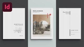 Design 3 STUNNING Portfolio Covers in InDesign | Clean and Aesthetic Designs