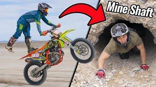 I Found an Old Mine Shaft Dirt Biking in the Desert!