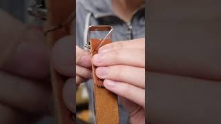 Making a leather watch strap  #diy #watches #leathercraft