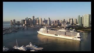 Mavic Air 2 - Miami's Downton & Brickell from Biscayne Bay 4k