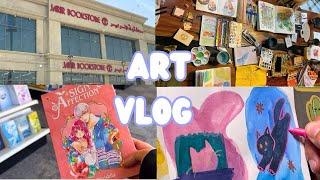 جولة في مكتبة جرير | Art vlog