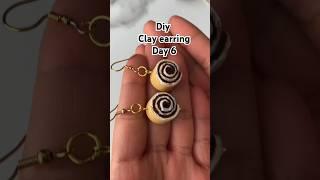 Diy clay swiss roll earring #diy #clayearring polymer clay earring,how to make polymer clay earrings