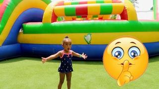 TODDLER SNEAKS INTO GIANT BOUNCY CASTLE