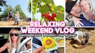 A RELAXING WEEKEND VLOG // planting sunflowers & father's day