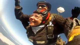 Katrine´s first skydive - oh my god I want to go again!