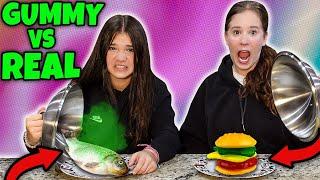 Gummy Food VS. Real Food Challenge!!