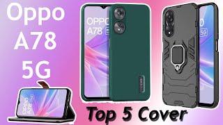 Oppo A78 5G Best Back Cover Case Pouch Leather Finish Flip Cover Transparent Back Case - MMR Mobiles