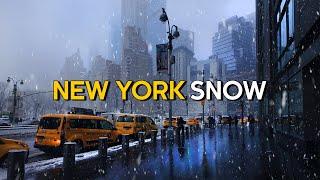 SNOW Storm Walk in MANHATTAN  Heavy SNOWFALL New York City 4K NYC