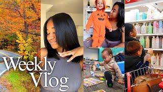 Cozy Fall Weekly Vlog am I pregnant?! + hygiene shopping + silk press + family time & more!