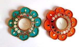 Diya Decoration Ideas / easy Diya Decoration 2024 / How to Decorate Diya / Diwali diya Decoration