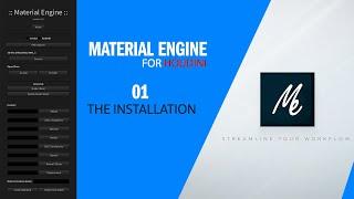 Material Engine for Houdini walkthrough tutorial /  01- Installation