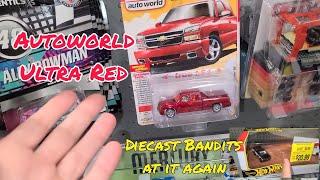 Autoworld Ultra Red! Walmart restocks, Tons of Hotwheels, plus the Diecast bandits are at it again.