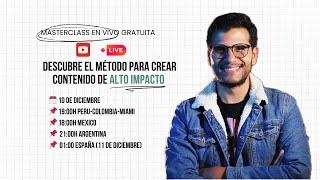 MASTERCLASS: DESCUBRE CÓMO CREAR CONTENIDO DE ALTO IMPACTO y GENERAR INGRESOS EN REDES SOCIALES