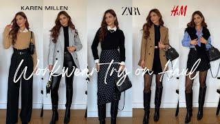 Workwear Haul 2023 - Chic Office Outfits *Karen Millen,Zara,H+M