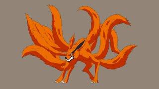 Naruto Kurama (Ninetails) complete transformation