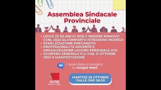 Assemblea Sindacale delle Scuole della Provincia di Roma