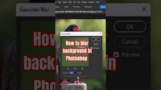 How to easily blur background in Photoshop #photoshop #tipsandtricks #graphicdesign #adobephotoshop