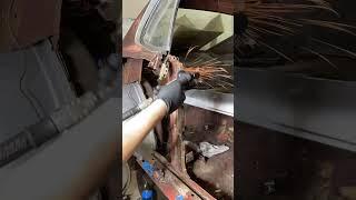 Cutting my 200kMustang fastback in half b pillar replacement