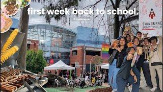 vlog • first week back to school at swinburne university melbourne