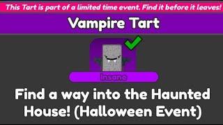 How to get VAMPIRE Tart in FIND THE TARTS Roblox [ x4 CANDY HALLOWEEN ]